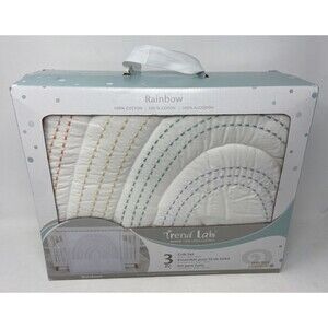 Brand New Trend Lab Rainbow 3 Piece Baby Crib Bedding Set NIB